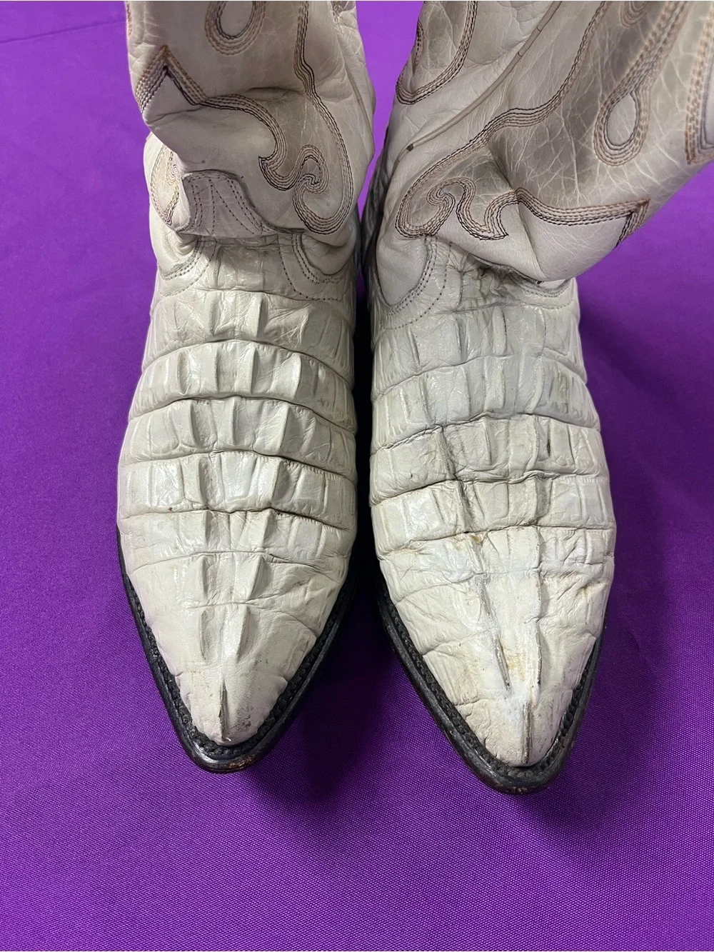 Authentic Los Altos crocodile leather cowboy boots